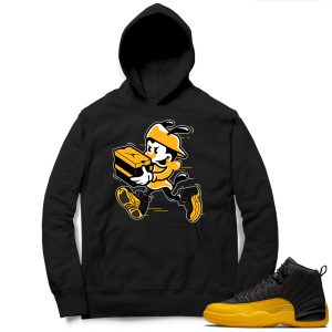 University Gold 12s Sneaker Hoodie - Black - Double Up