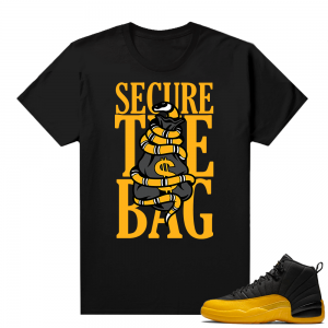 University Gold 12s sneaker shirts - Black - Secure the Bag