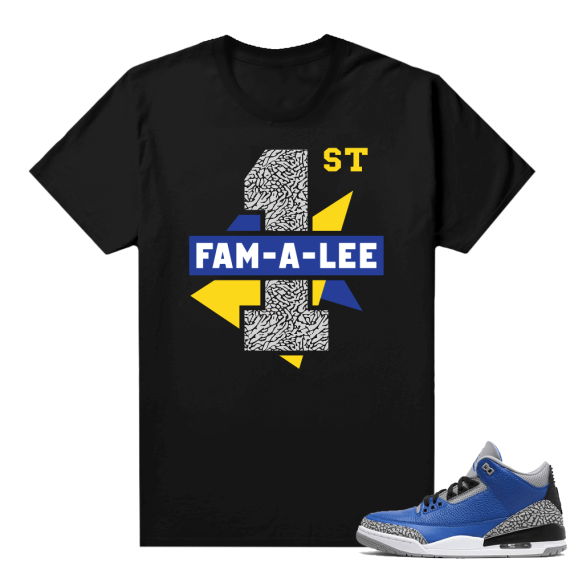 Varsity Royal 3s shirt - Black - Jay the Sneaker Guy Family First