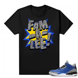 Varsity Royal 3s shirt - Black - Jay the Sneaker Guy Family V2