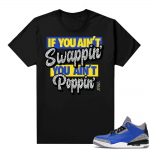 Varsity Royal Cement 3s shirt - Black - Aint Poppin