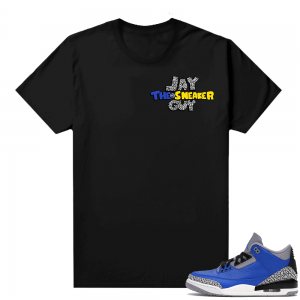 Varsity Royal Cement 3s shirt - Black - Jay The Sneaker Guy Channel