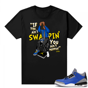 Varsity Royal Cement 3s shirt - Black - MJ Swappin V2