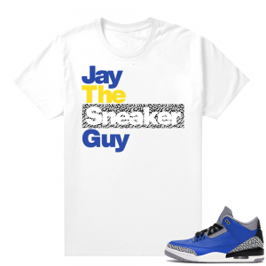 Varsity Royal Cement 3s shirt - White - Jay The Sneaker Guy