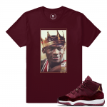 Match Jordan 11 Velvet GS | His Airness | Maroon T shirt