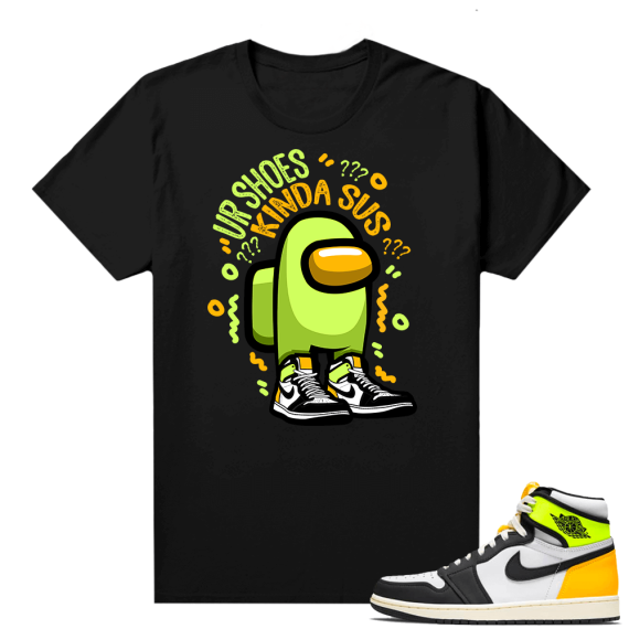 Volt Gold Shirts to match Jordan 1 - Black - Shoes Sus