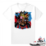 WHAT THE 4s shirt White - Abstract Art Biggie