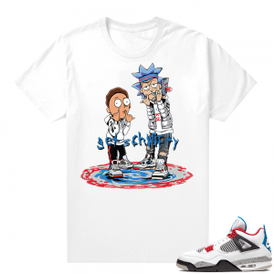 WHAT THE 4s shirt White - Get Schwifty