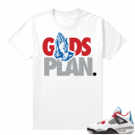 WHAT THE 4s shirt White - Gods Plan