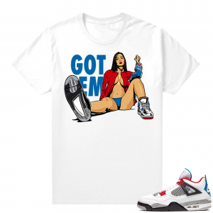 WHAT THE 4s shirt White - GOT EM