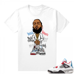 WHAT THE 4s shirt White - Nipsey Hussle