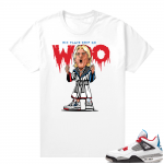 WHAT THE 4s shirt White - Ric Flair Drip