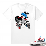 WHAT THE 4s shirt White - Double Up