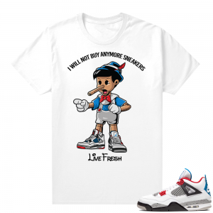 WHAT THE 4s shirt White - Sneakerhead Pinocchio