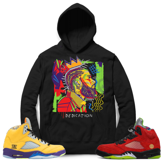 What the 5s Jordan Matching Hoodies - Black - Nipsey Basquiat