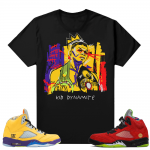 What the 5s Jordan Matching Sneaker Tees Shirts - Black - Tyson Basquiat