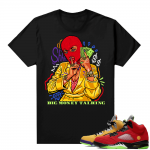 What the 5s Jordan Sneaker Tee Shirts - Black - Big Money Talking