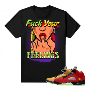 What the 5s Jordan Sneaker Tee Shirts - Black - Feelings