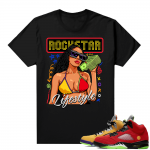 What the 5s Jordan Sneaker Tee Shirts - Black - Rockstar Lifestyle