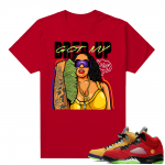 What the 5s Jordan Sneaker Tee Shirts - Red - Got My B- Red - Up