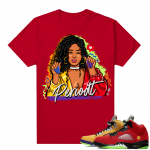 What the 5s Jordan Sneaker Tee Shirts - Red - PERIODT