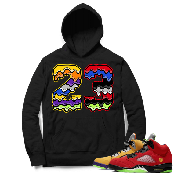 What the 5s Sneaker Hoodie - Black - 23 Drip