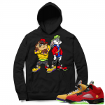 What the 5s Sneaker Hoodie - Black - Bugz and Taz