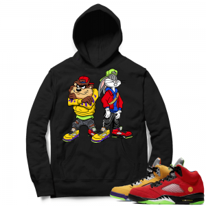 What the 5s Sneaker Hoodie - Black - Bugz and Taz