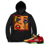 What the 5s Sneaker Hoodie - Black - DOPAMINE