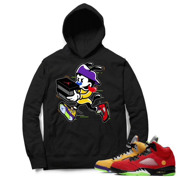 What the 5s Sneaker Hoodie - Black - Double Up