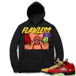 What the 5s Sneaker Hoodie - Black - Flawless Gang