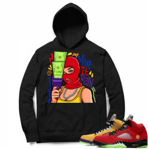 What the 5s Sneaker Hoodie - Black - Make It Rain