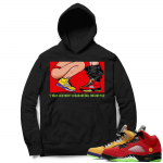 What the 5s Sneaker Hoodie - Black - No 350s