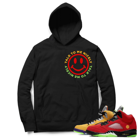 What the 5s Sneaker Hoodie - Black - Talk to Me Nicely