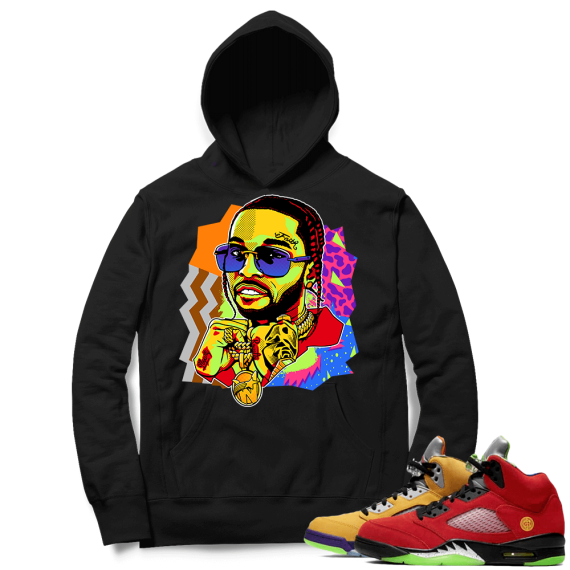 What the 5s Sneaker Hoodie - Black - The WOO