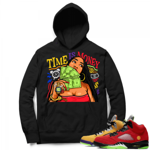 What the 5s Sneaker Hoodie - Black - Time is Money