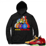 What the 5s Sneaker Hoodie - Black - WS To MS