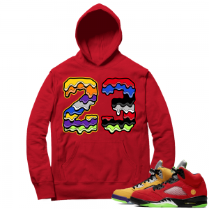 What the 5s Sneaker Hoodie - Red - 23 Drip