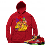 What the 5s Sneaker Hoodie - Red - Big Money Talking