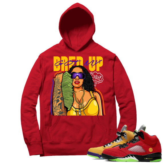 What the 5s Sneaker Hoodie - Red - Got My Bred Up