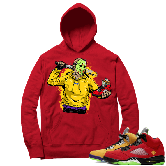 What the 5s Sneaker Hoodie - Red - Jason Cop