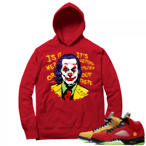 What the 5s Sneaker Hoodie - Red - Joker