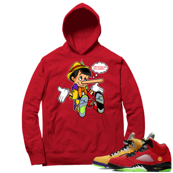 What the 5s Sneaker Hoodie - Red - No More Sneakers