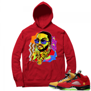 What the 5s Sneaker Hoodie - Red - The WOO