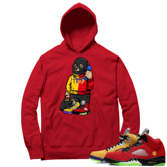 What the 5s Sneaker Hoodie - Red - Trap Bear