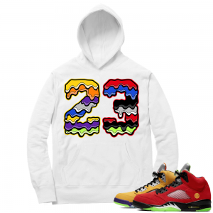 What the 5s Sneaker Hoodie - White - 23 Drip