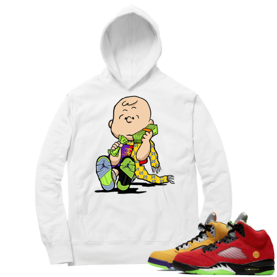 What the 5s Sneaker Hoodie - White - Designer Charlie