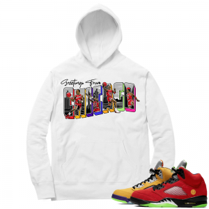 What the 5s Sneaker Hoodie - White - Greetings From Chicago