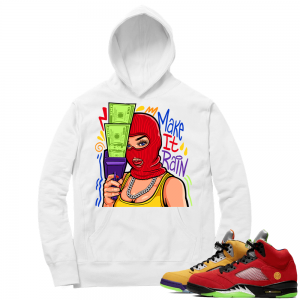 What the 5s Sneaker Hoodie - White - Make It Rain