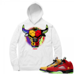 What the 5s Sneaker Hoodie - White - Rare Air Bull